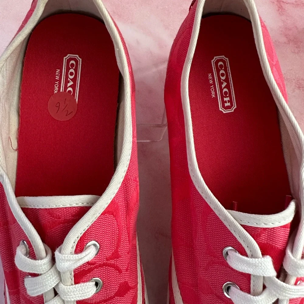 🩸Coach Bellamy Pink Signature C Sneakers - Size 9,5B🩸 - Picture 15 of 16